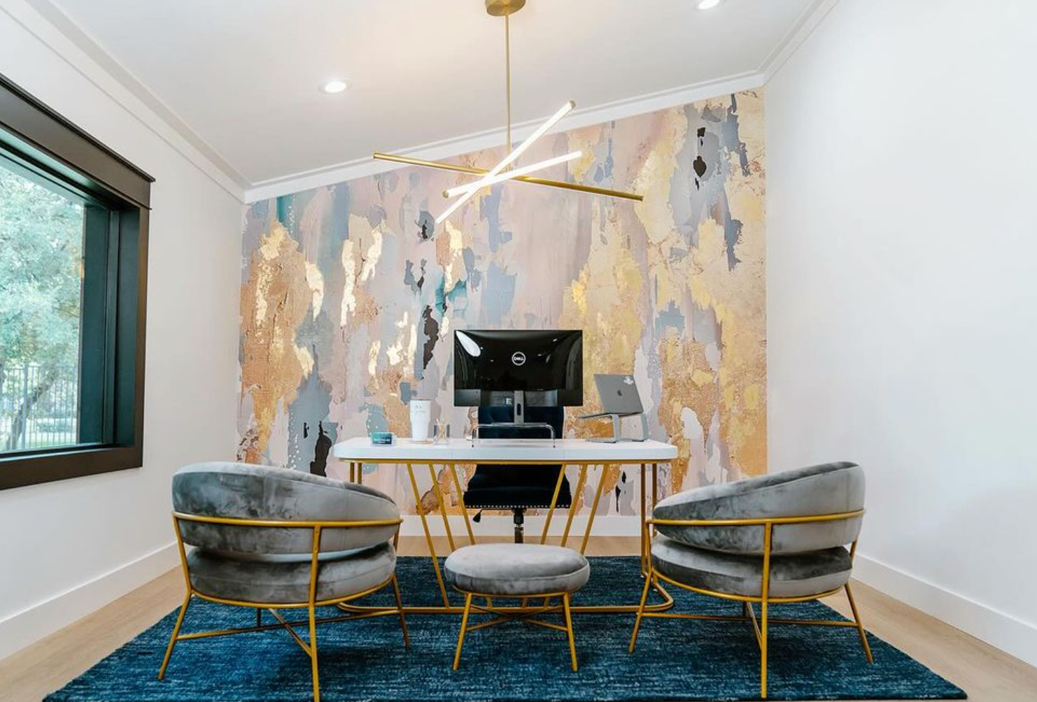 Custom mural hanging project